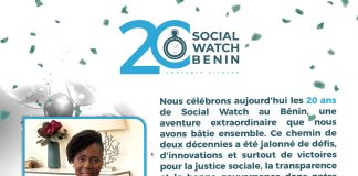 #20ans du réseau Social Watch Bénin, la première coordonnatrice Huguette AKPLOGAN DOSSA en parle