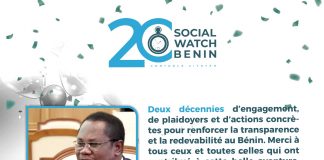 #20ans du réseau Social Watch Bénin, le Président (2011-2017), Gustave ASSAH en parle.