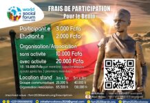 Communiqué de mobilisation des organisations membres des réseaux de la Coordination du Forum Social mondial (CNO-²²FSM) Cotonou 2026